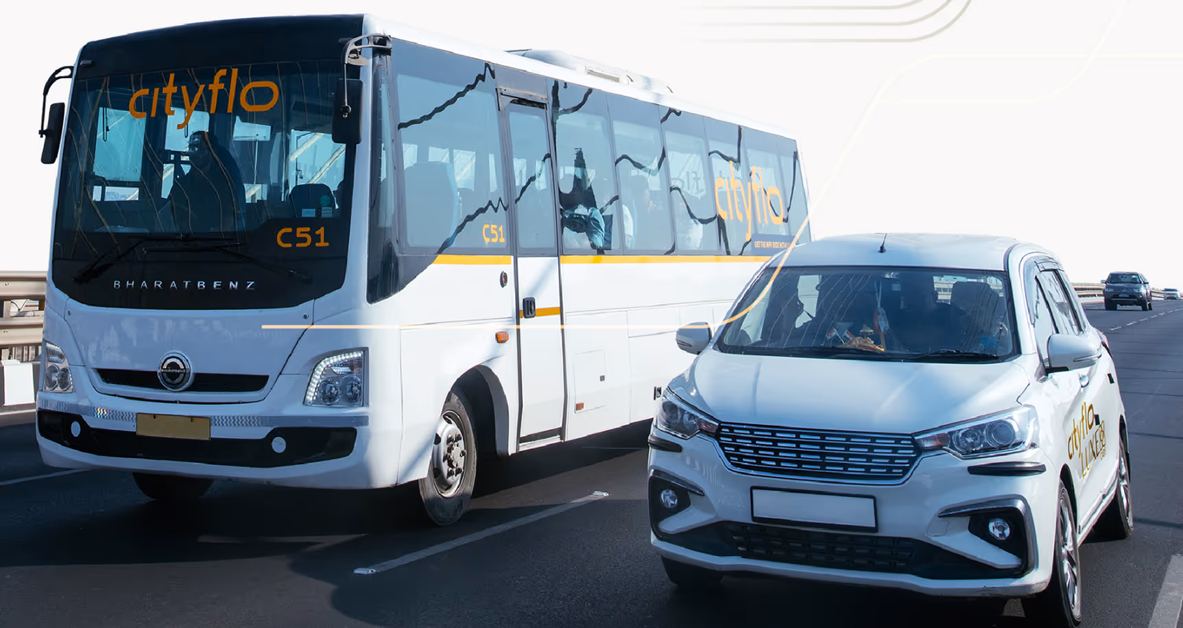 Bus and car fleet