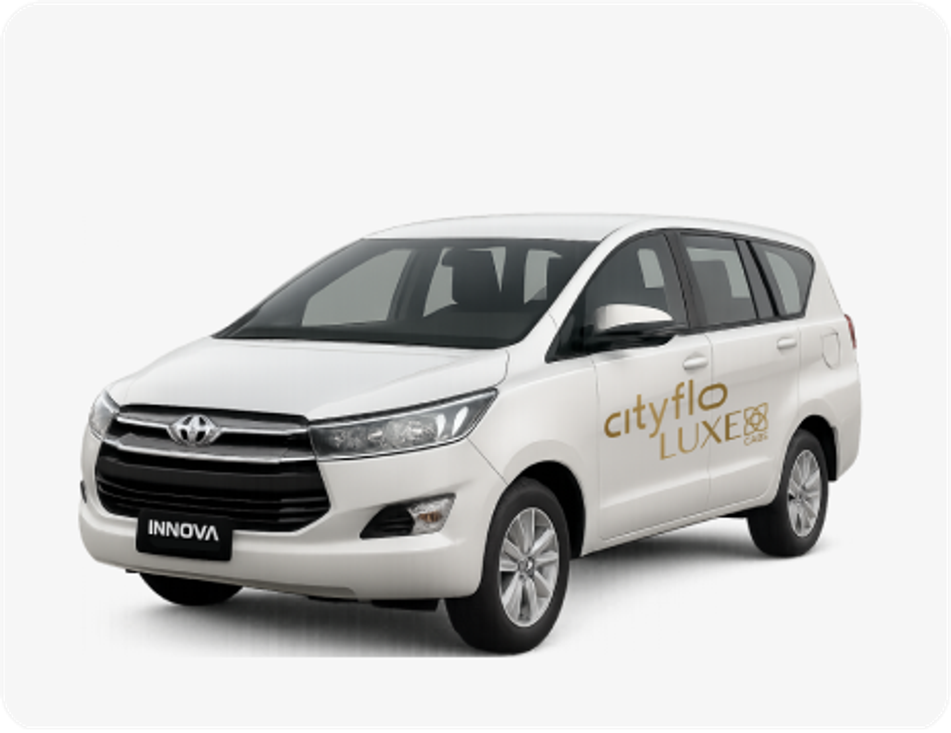 A 7 seater Toyota Innova Crysta for rental trips out of Mumbai.