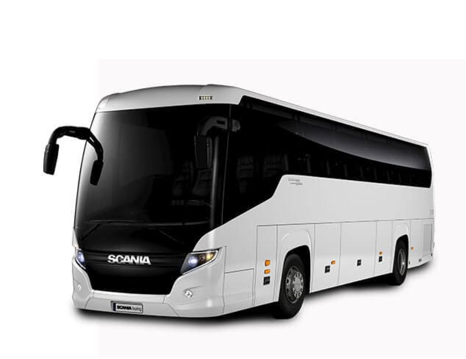 A 45 seater AC luxury bus for rental trips out of Mumbai.