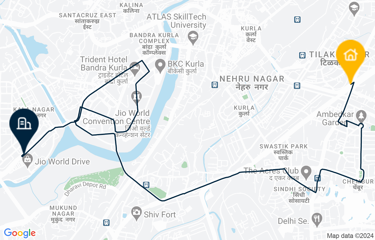 Chembur - BKC route map